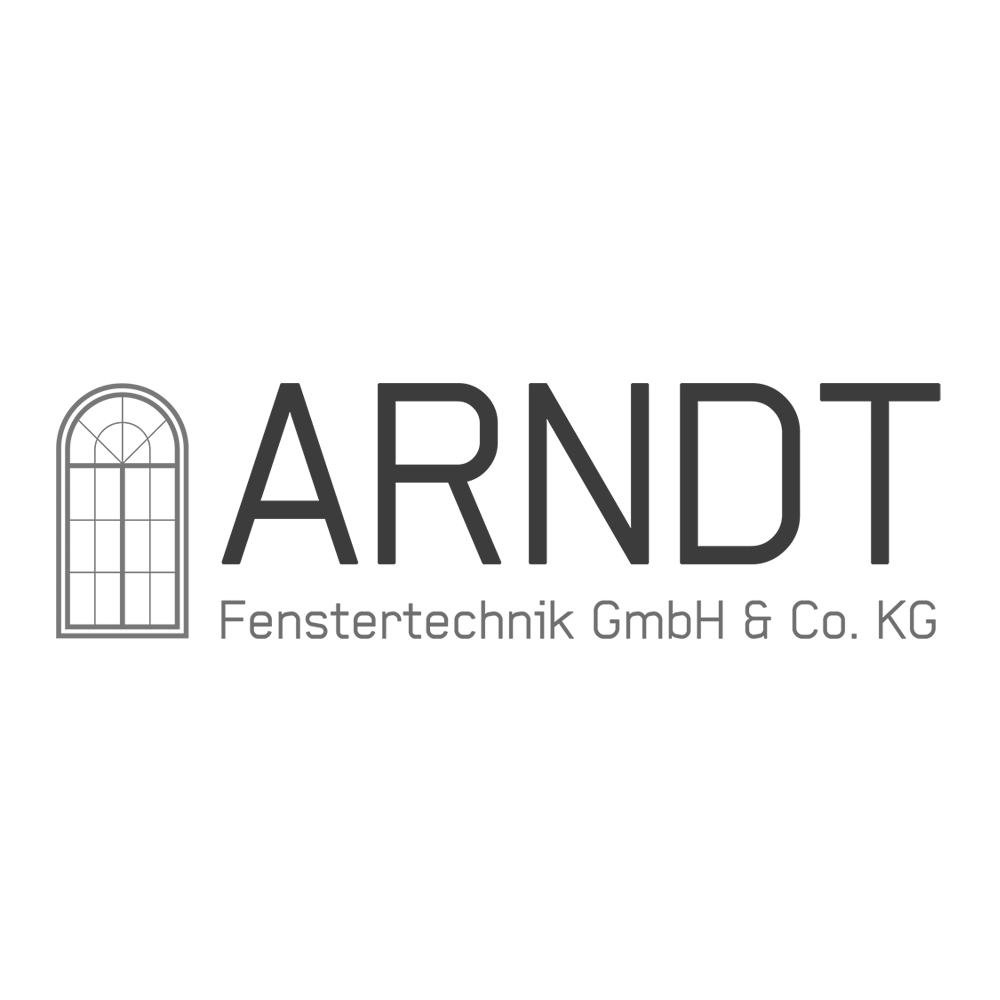 Logo der Firma Arndt mit Fenster-Icon und dem Text "Fenstertechnik GmbH & Co. KG".
